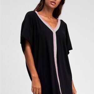 Pitusa Black V-Neck Swim Cover-Up